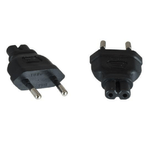 Microconnect PEEUC7AD adattatore per presa di corrente Tipo M C7 Nero (Power Adapter EU Plug M - C7 F - Europlug - C7 fe