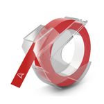 DYMO 3D label tapes nastro per etichettatrice (Dymo S0898150 White on Red Embossing Tape)