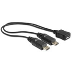 Delock Cavo USB micro-B femmina  2 x USB micro-B maschio da 20 cm