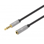 Manhattan 356022 cavo audio 1 m 3.5mm Nero Argento