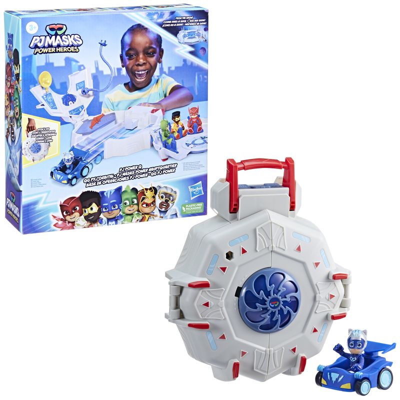 HASBRO-PJ-Masks-playset-PJ-Power-Q-playset-con-auto-e-action-figure