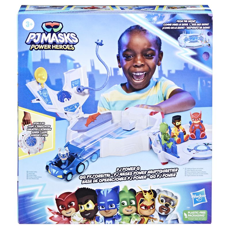 HASBRO-PJ-Masks-playset-PJ-Power-Q-playset-con-auto-e-action-figure