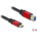 Delock Cavo USB 5 Gbps USB Type-C maschio a USB Type-B maschio da 3 m rosso in metallo