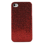 COVER IN POLICARBONATO GLITTERATA PER IPHONE 4/4S ROSSO