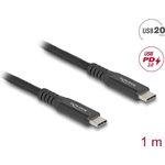 Delock Cavo USB 20 Gbps Spina USB Type-C da 1 m in metallo nero