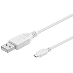 Microconnect USB A/Micro USB B 1 m cavo USB USB 2.0 Micro-USB B Bianco (USB A to USB Micro B Version - 2