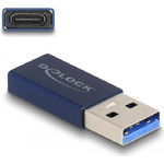 Delock Adattatore USB 10 Gbps USB Tipo-A maschio a USB Tipo-C femmina blu attivo