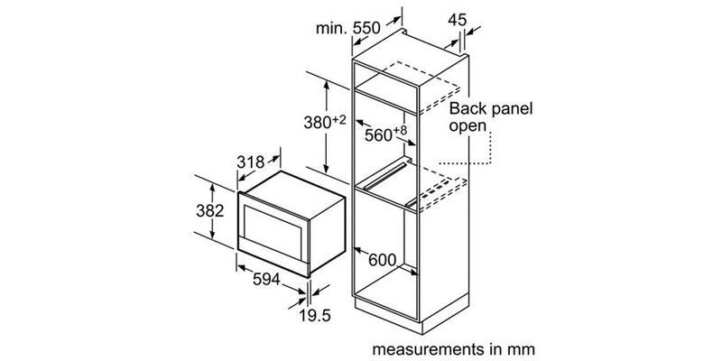 Bosch-BFL634GB1-forno-a-microonde-Da-incasso-21-L-900-W-Nero