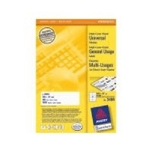 Etichette universali AVERY Nutzform 3484 1050 x 370 mm bianco