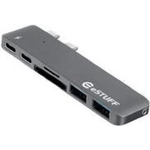 ESTUFF ES84122-GREY hub di interfaccia USB 3.2 Gen 1 3.1 Gen 1 Type-C 5000 Mbit/s Grigio (USB-C Slot-in Hub Pro Grey - A