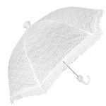 Perletti S.p.a. OMBRELLO PERLETTI DA SPOSA 51/8 AUTOMATICO CON PIZZO DOPPIO TESSUTO ANTIVENTO D.87 cm - 11228