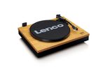 Lenco-LS-300-Audio-Plattenspieler-mit-Riemenantrieb-Schwarz---Holz--LS-300WOOD-