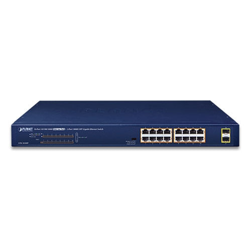 PLANET-GSW-1820HP-switch-di-rete-Non-gestito-Gigabit-Ethernet-10-100-1000-Supporto-Power-over-Ethernet-PoE-1U-Blu--16-Po