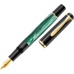 Pelikan 994103 penna stilografica Classic 200 verde marmorizzata pennino