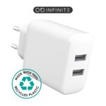 ESTUFF ES637005-BULK Caricabatterie per dispositivi mobili Smartphone Bianco AC Interno (INFINITE USB-A Charger EU - 24W