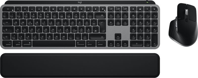 Logitech-MX-Keys-S-Combo-for-Mac-tastiera-Mouse-incluso-RF-senza-fili--Bluetooth-QWERTZ-Tedesco-Alluminio-Nero