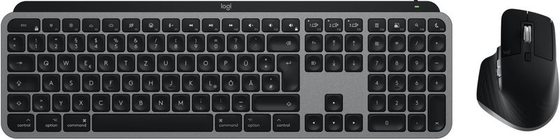 Logitech-MX-Keys-S-Combo-for-Mac-tastiera-Mouse-incluso-RF-senza-fili--Bluetooth-QWERTZ-Tedesco-Alluminio-Nero