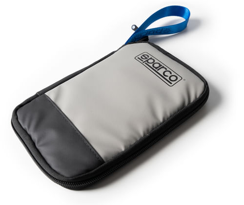 Sparco-SPORGANIZERM-mobile-device-cases-Custodia-a-sacchetto-Poliestere-Poliuretano-Nero-Grigio