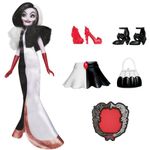 Hasbro Disney Villains - Crudelia De Mon, fashion doll con accessori e vestiti rimovibili