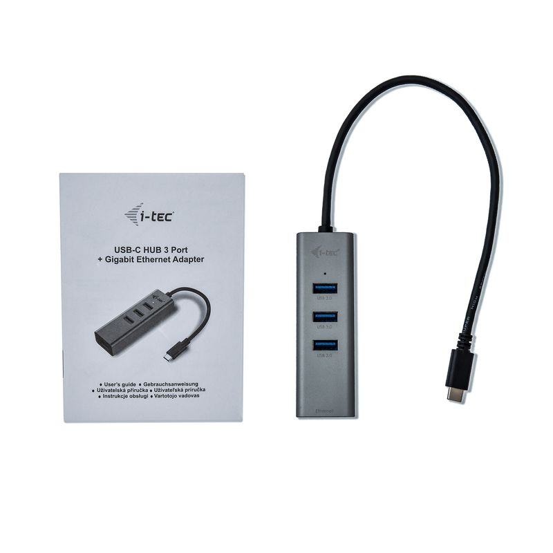 I-Tec-Cavo-Usb-C-Metal-Hub-3-Port-Gigabit-Ethernet-Adapter