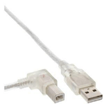 Microconnect USBAB5ANGLED-L cavo USB 5 m USB 2.0 USB A USB B Bianco (USB2.0 A-B 5m M-L - Angled - Warranty 300M)