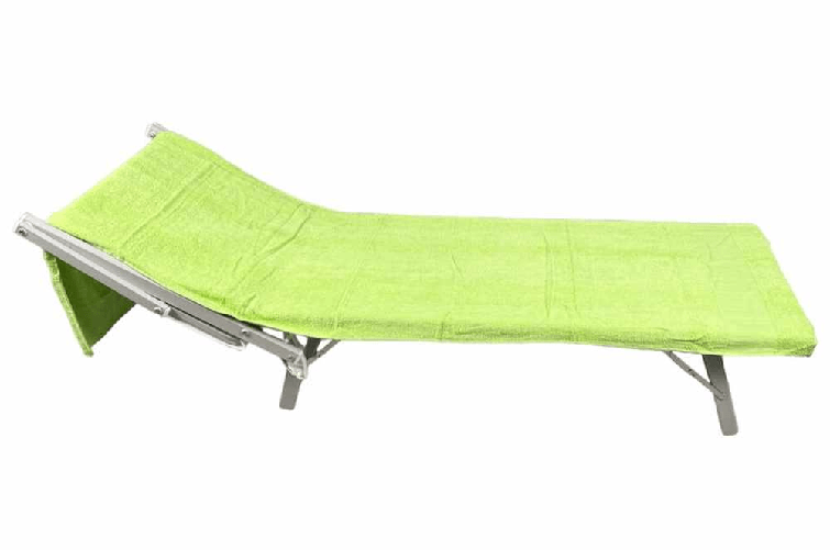 TELO MARE PER LETTINO IN SPUGNA DI COTONE 70x205 TINTA UNITA CON 3 TASCHE POSTERIORI COLORE VERDE