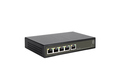 LevelOne-GES-2105P-switch-di-rete-Gestito-L2-Gigabit-Ethernet--10-100-1000--Supporto-Power-over-Ethernet--PoE--Nero