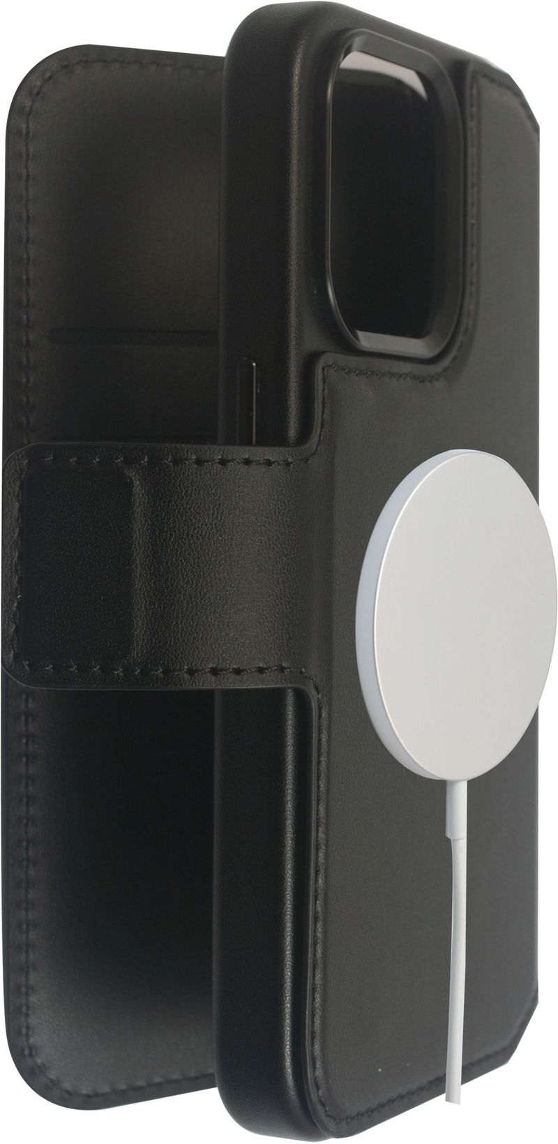 Cover-for-INFINITE-MILAN-iPhone-16-Plus---Black-Wallet-Cover.-Material---50--recycled-PC--37--recycled-PU---Warranty-24M