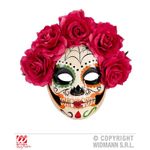 W WIDMANN MILANO Party Fashion WIDMANN Maschera Dia De Los Muertos Decorata Con Rose Rosse