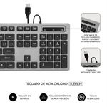 Tastiera-ergonomica-sottile-Subblim---Tasti-silenziosi-e-concavi---Connessione-USB-Plug-and-Play---Tastierino-numerico--