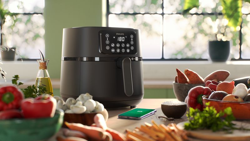 Philips-5000-series-Airfryer-7.2L-Friggitrice-ad-aria-16-in-1-App-per-ricette--accessorio-teglia-HD9285-93