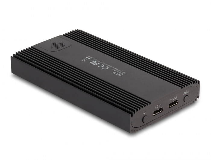 Delock-Custodia-esterna-USB-20-Gbps-per-2-SSD-M.2-NVMe-PCIe-con-presa-USB-Type-C-e-RAID---senza-attrezzi