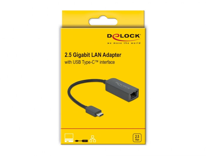 Delock-Adattatore-USB-Type-C-maschio-a-25-Gigabit-LAN-compatto