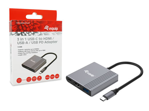 Conceptronic-Adattatore-3-in-1-USB-C-a-HDMI-USB-A-USB-PD-4K-60-Hz-PD-100W