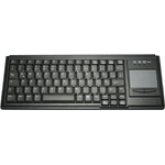 CHERRY Industry 4.0 Compact Ultraflat Touchpad Keyboard - Corded - QWERTY - Black