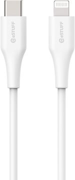 eSTUFF-ES602370-cavo-Lightning-3-m-Bianco--INFINITE-Super-Soft-100----Recycled-TPE-USB-C-to---Lightning-Cable-MFI-3m---W