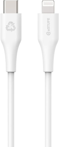 eSTUFF-ES602370-cavo-Lightning-3-m-Bianco--INFINITE-Super-Soft-100----Recycled-TPE-USB-C-to---Lightning-Cable-MFI-3m---W