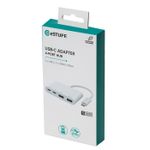 eSTUFF-ES625002-hub-di-interfaccia-USB-3.2-Gen-1-3.1-Gen-1-Type-C-10000-Mbit-s-Bianco--USB-C-Hub---2-x-USB-C-5-Gbps-port