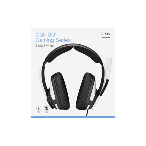 EPOS-|-SENNHEISER-GSP-301-Auricolare-Cablato-A-Padiglione-Giocare-Nero-Bianco