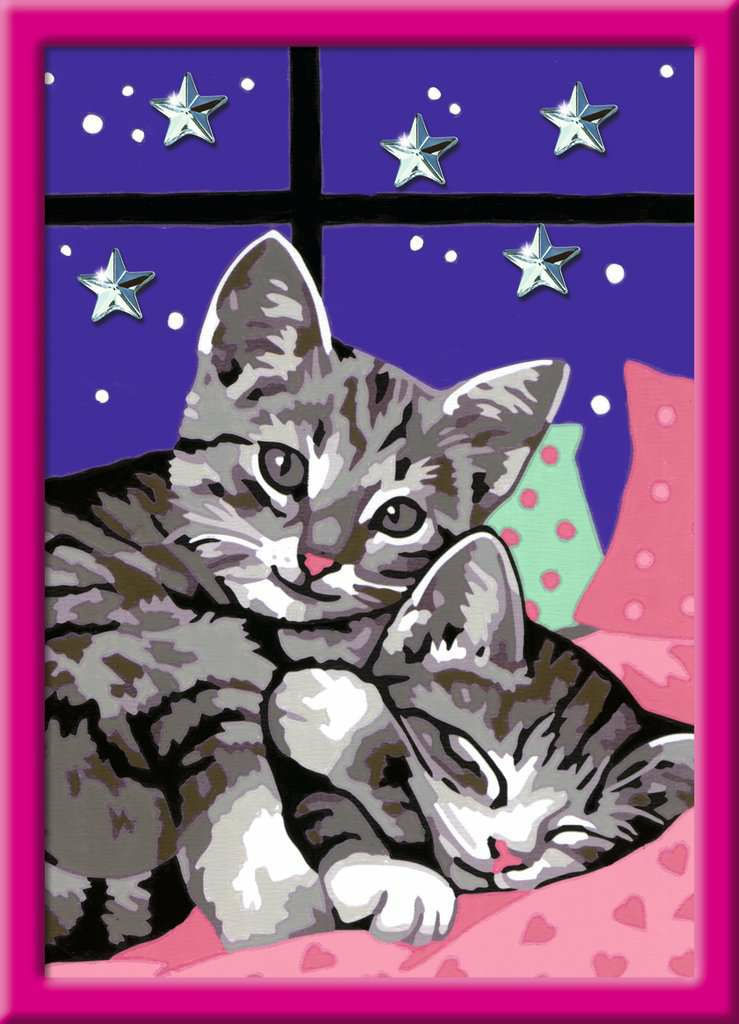 Ravensburger-Sleepy-Kitties-Colore-per-kit-di-verniciatura-in-base-ai-numeri