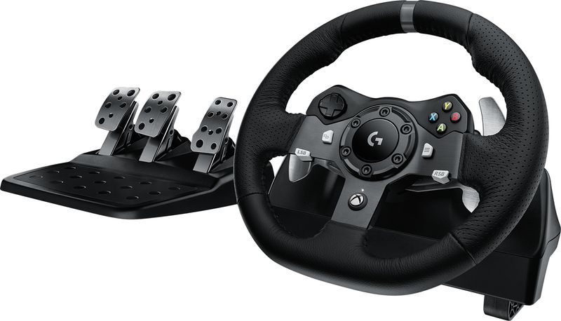 Logitech-G920-Nero-USB-2.0-Sterzo--Pedali-Xbox-One--LOGITECH-G920-DRIVING-FORCE-RACING-WHEEL-XBOX-AND-PC-