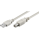 Microconnect Deltaco USB-210 cavo USB 1 m USB 2.0 USB A USB B Beige Nero (Deltaco USB 2.0 Cable Type A male