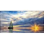 Lupia - Quadro su tela canvas DEEP 77X143 MARE DORATO