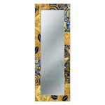 Lupia - Specchio da parete lungo moderno Mirror Fantasy KLIMT GOLD 44x127 cm con cornice stampata, specchiera per camera da letto, soggiorno, ingresso