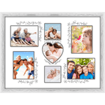 Lupia - Cornice shabby portafoto FAMILY PEGGY 30X40 cm WHITE