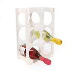 Lupia - Cantinetta Vino Legno grezzo BIANCA 24,6x36,6 profondita' 16 cm Portabottiglie per 6 bottiglie