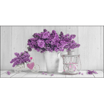 Lupia - Quadro su tela canvas DEEP 62X115 PURPLE FLOWER