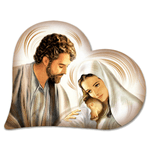 Lupia - Capezzale sacra famiglia in legno HEART NATIVITY BROWN 50X65 cm