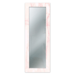 Lupia - Specchio da parete lungo moderno Mirror Fantasy MARMO ROSA 44x127 cm con cornice stampata, specchiera per camera da letto, soggiorno, ingresso