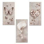 Lupia - Set 3 pezzi Quadri su tela Canvas Day 38x75 cm SHABBY